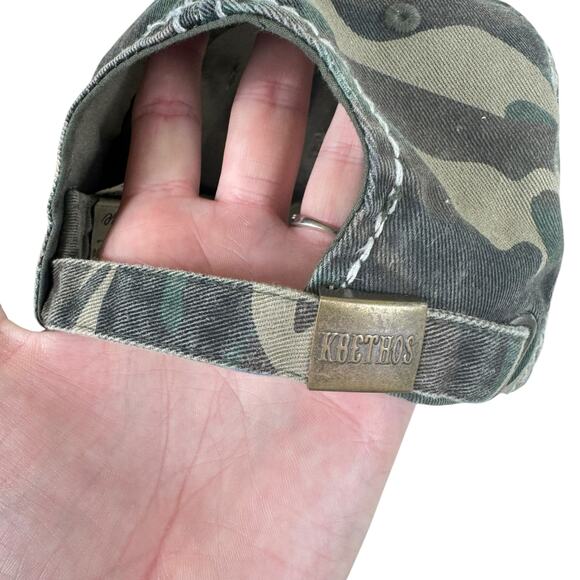 KBETHOS Vintage Green Camo USA Patch Baseball Cap Hat - Picture 4 of 5